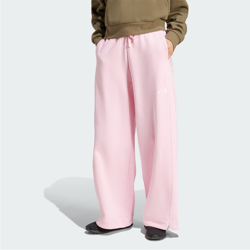 Adidas Fleece Loose Wide-Leg Pants Women’s Large - Picture 4 of 9